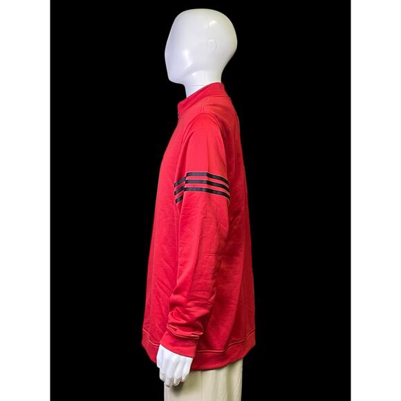 2017 Adidas Golf Climalite Red Athletic Pullover 1/4 Zip Sweatshirt Mens Size XL - Picture 4 of 9